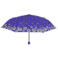Umbrelă damă MINI manuală Perletti flori buline albastru