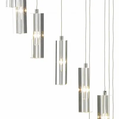 Lampa suspendata Galileo 12 Light Cluster Pendant Polished Chrome Crystal LED