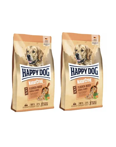 HAPPY DOG NaturCro Flocken Mixer 20 kg (2x10 kg) fulgi cereale pentru caini