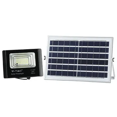 Reflector LED 12W 6000K cu incarcare solara V-TAC SKU-94006