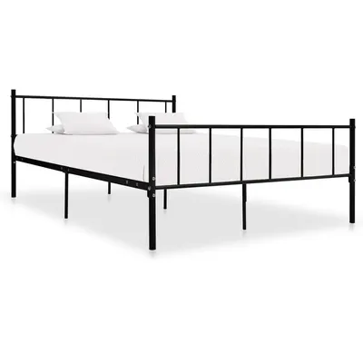 vidaXL Cadru de pat, negru, 180 x 200 cm, metal