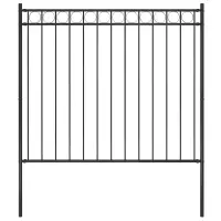 vidaXL Gard de grădină ASSEN oțel 1,7x1,5 m negru
