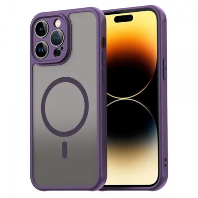Husa MagSafe pentru Apple iPhone 14 Pro, Techsuit, HaloFrost II, Mov