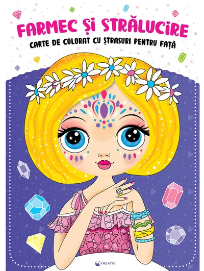 Farmec si stralucire, Carte de colorat cu strasuri pentru fata