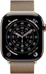Smartwatch Apple - Watch S11 Cellular, 46 mm, M/L, Gold Titanium/Milanese Loop