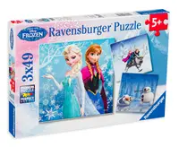 Puzzle Ravensburger din 3 x 49 de piese - Regatul de gheata
