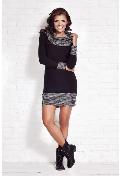 Rochie dama Poliester - M026 - Negru