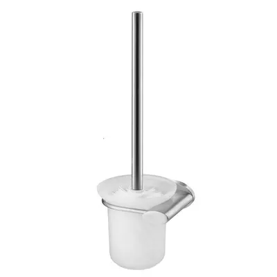 Perie wc cu suport, satin nichel, Bisk Side