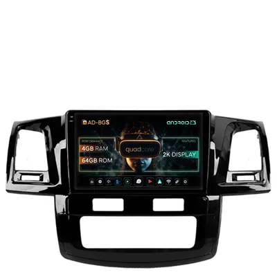 Navigatie 2K Toyota Hilux (2008-2014), Android, S-Quadcore 4GB RAM + 64GB ROM, 9.5 Inch - AD-BGS90042K+AD-BGRKIT081
