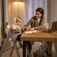 Scaun de masa 2 in 1 pentru copii Kinderkraft Tino Grey
