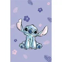Pătură pentru copii mov din microflanel 100x150 cm Lilo and Stitch – Jerry Fabrics