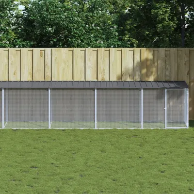Gossi cotet pui cu acoperis, antracit, 803x98x90 cm, otel galvanizat