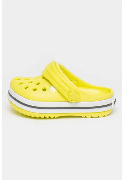 Saboti slingback convertibili cu dunga contrastanta Crocband - Galben