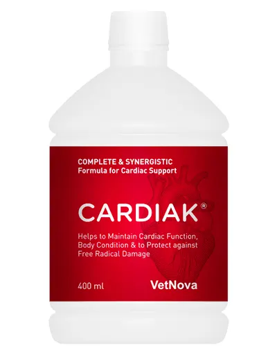 Supliment alimentar pentru sprijinul functiei cardiace la caini si pisici, CARDIAK® VetNova, 400 ml