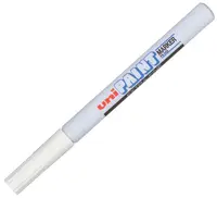 Marker permanent Uniball pe baza de ulei – Alb, 0.8 mm