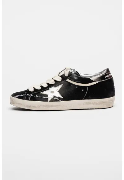 Pantofi sport Super Star cu insertii din catifea - Negru/Gri inchis