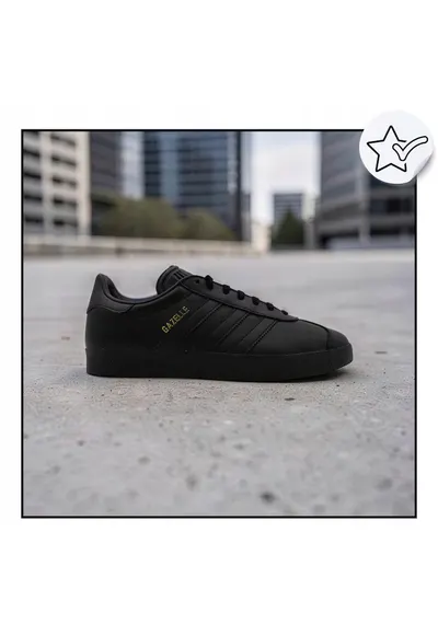 Pantofi Sport Barbati - Gazelle - Sneakers Neagra - Cod Model BB5497 - Incaltaminte Premium Confortabila Din Piele Intoarsa Cu Profil Jos Si Talpa Din Cauciuc Aderent Clasic - Alb | Negru