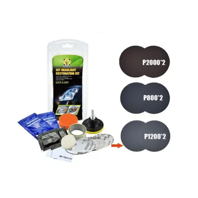 Kit restaurare faruri auto pentru polish si reconditionare lentile Cod: 13937