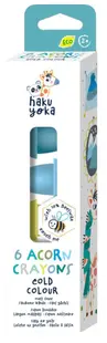 Creioane cerate eco Haku Yoka - Ghinde, 6 buc, culori reci