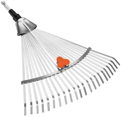 Greblă tip evantai reglabilă Gardena - Combisystem, 30-50 cm