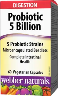 Probiotic 5 Billion, 60 capsule, Webber Naturals