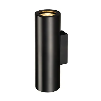 Corp iluminat de perete, aplica, lumini ENOLA B perete GU10, lumina de perete negru, QPAR51, rotund, sus / jos, negru, max. 50W, inclusiv. deco negru inel