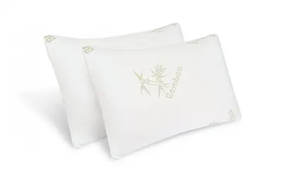Set 2 perne Somnart Bamboo Memory cu husa detasabila din bambus 50 x 70 cm
