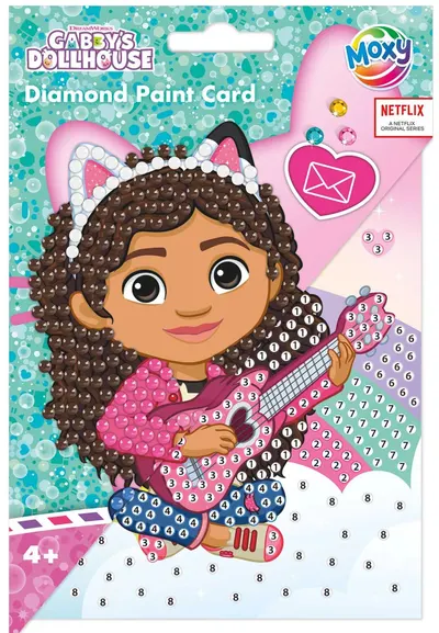 Carte de pictură cu mărgele Moxy - Gabby's Dollhouse, cu plic