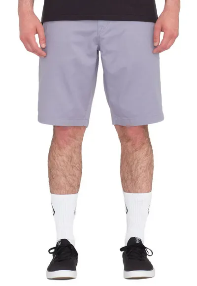 Pantaloni scurti chino din amestec de bumbac cu model uni