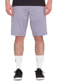 Pantaloni scurti chino din amestec de bumbac cu model uni -
