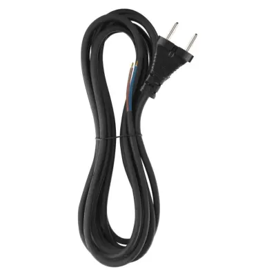 Cablu de alimentare EMOS S03050N 5m flexibil izolatie cauciuc /neopren 2x1mm2 H05RN negru