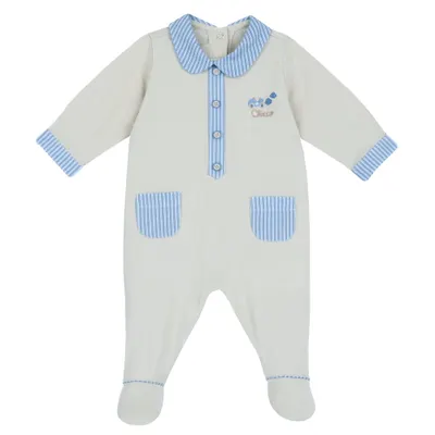 Salopeta bebelusi Chicco, bej cu model, 27245-68MFCO