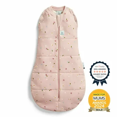 Sistem de infasat si sac de dormit, ErgoPouch, 2 in 1, 6-12 luni, 8-10 kg, TOG 2.5, Bumbac organic, Fermoar bidirectional, Transformabil, Lavabil la masina, Certificat non-toxic, Premiat in Australia, Model Daisies