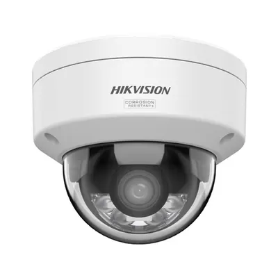 Camera supraveghere IP Dome cu iluminare duala Hikvision ColorVu DS-2CD2147G3-LIY, 4 MP, 2.8 mm, IR/lumina alba 30 m, slot card, anti-coroziune, PoE