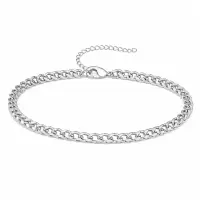 Bratara Cuban Slim Silver cu Argint
