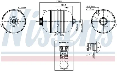 Vas expansiune cu capac potrivit PEUGEOT 206, 206+ 08.98