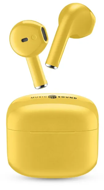 Căști wireless Cellularline - Music Sound Swag, TWS, galben
