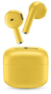 Căști wireless Cellularline - Music Sound Swag, TWS, galben