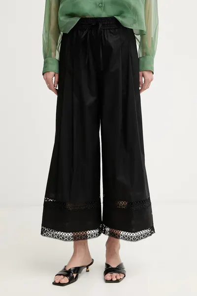 Twinset pantaloni pentru femei, cu bumbac