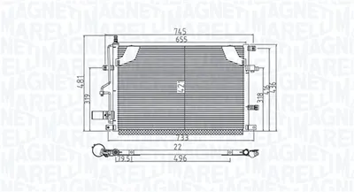 Condensator climatizare potrivit VOLVO S60 I, S80 I, V70 II, XC70 I 2.0-3.0 05.98-04.10