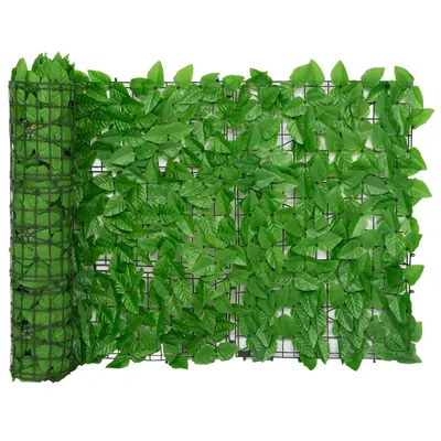 Gossi paravan de balcon, frunze verzi, 600x75 cm
