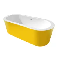 Cada baie freestanding Bella WB-814 acril 170 x 80 x 58 cm galben