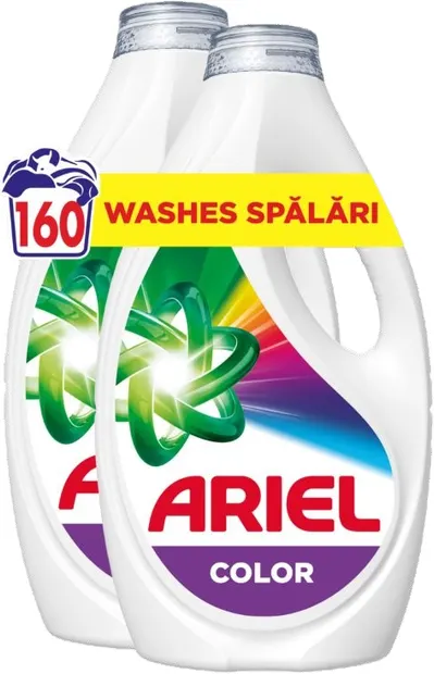 Detergent lichid Ariel - Color, pentru țesături colorate, 2 х 80 spălări