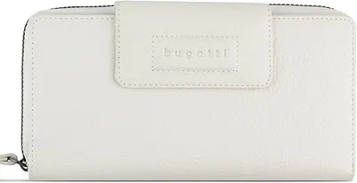 Portofel din piele pentru femei Bugatti Elsa - XL, protecție RFID, alb