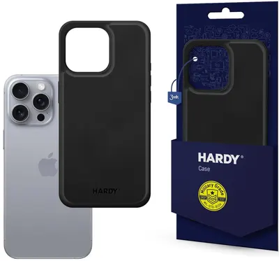 Husă 3mk - Hardy Silky Leather MagCase, iPhone 16 Pro Max, negru