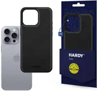 Husă 3mk - Hardy Silky Leather MagCase, iPhone 16 Pro Max, negru