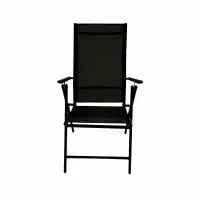 Scaun pliabil terasa/gradina KLUGMEISTER KJF252, 56 x 69 x 103 cm, culoare gri inchis