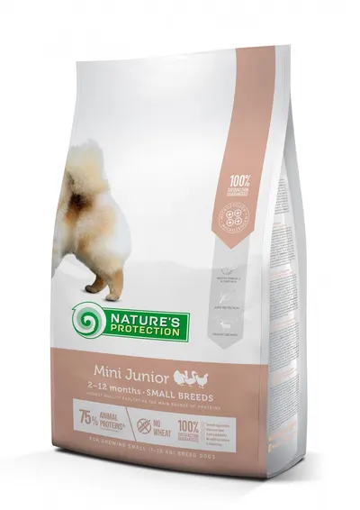 Nature's Protection Mini Junior, pui, hrana uscata pentru caini de talie mica, 500 g