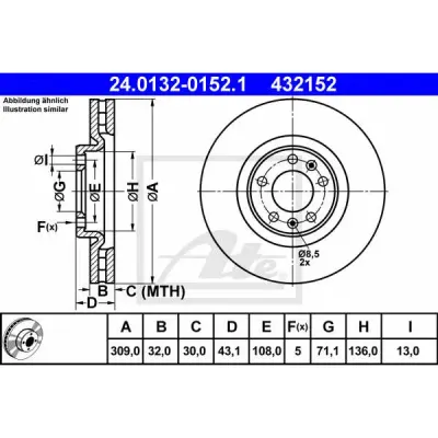 Disc frana ATE 24.0132-0152.1