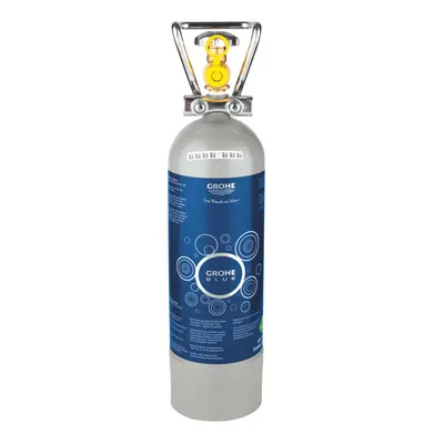Butelie CO2 Grohe Blue 40423000, 2 kg, CO2 alimentar, 350 l apa carbogazoasa, Gri
